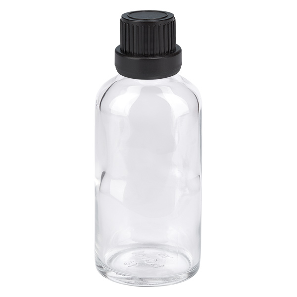 50ml lahvička 11mm šroubovací uzávěr černý uzávěr ClearLine UT18/50. 50ml lahvička 11mm šroubovací uzávěr černý uzávěr ClearLine UT18/50.