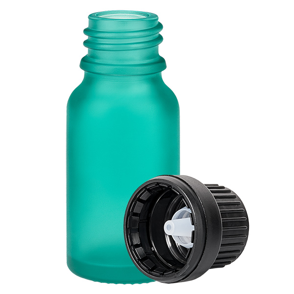 10ml lahvička s kapátkem 2mm černá tamper-evidentní uzávěr GreenL. UT18/10 10ml lahvička s kapátkem 2mm černá tamper-evidentní uzávěr GreenL. UT18/10