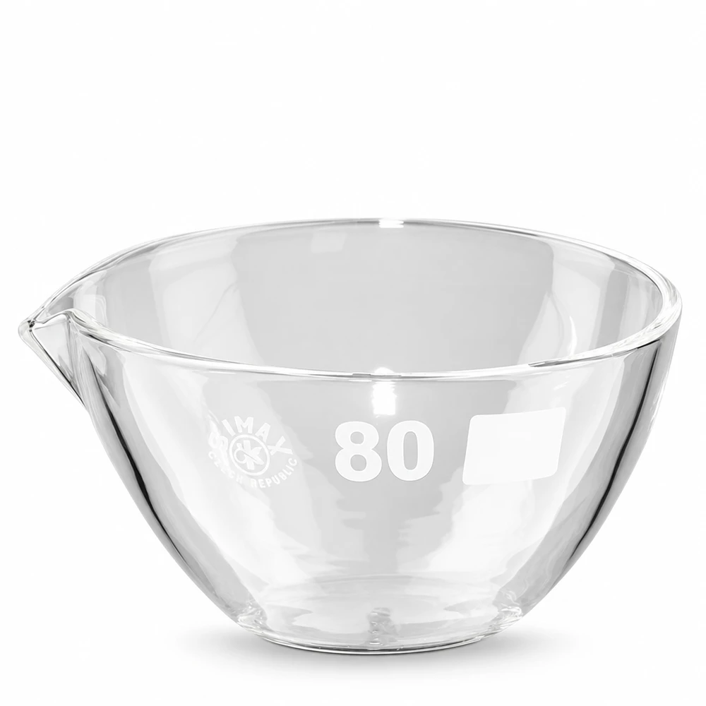 Odpařovací miska 90ml s výlevkou borosilikátová ø80mm Professionelle Laborschale 90ml mit Ausguss für chemische Verdampfungsprozesse