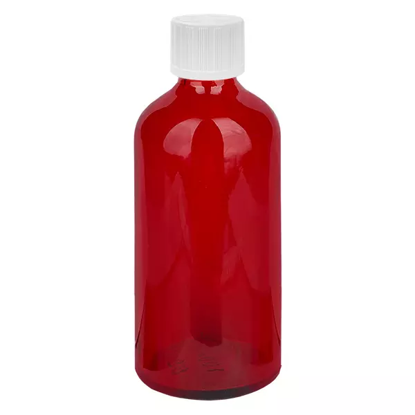100ml láhev 11mm šroubovací uzávěr bílý standardní tamper evident RedLine UT18/100