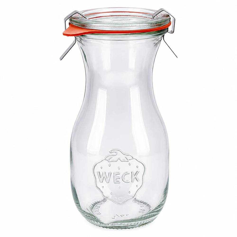 WECK Saftflasche 290ml mit Glasdeckel und Gummiring RR60 Einmachglas für Säfte und Konserven