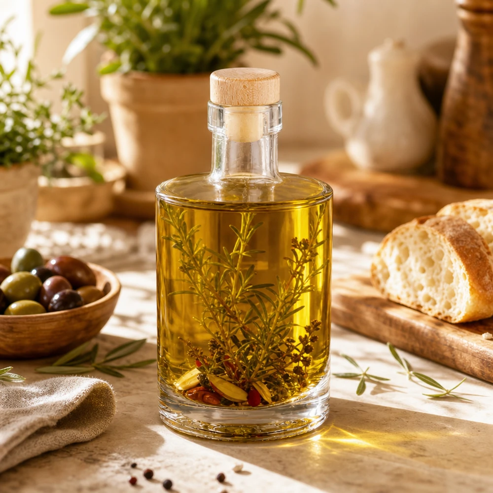 350ml Glasflasche "Galileo" mit Holzgriffkorken UNiTWIST®