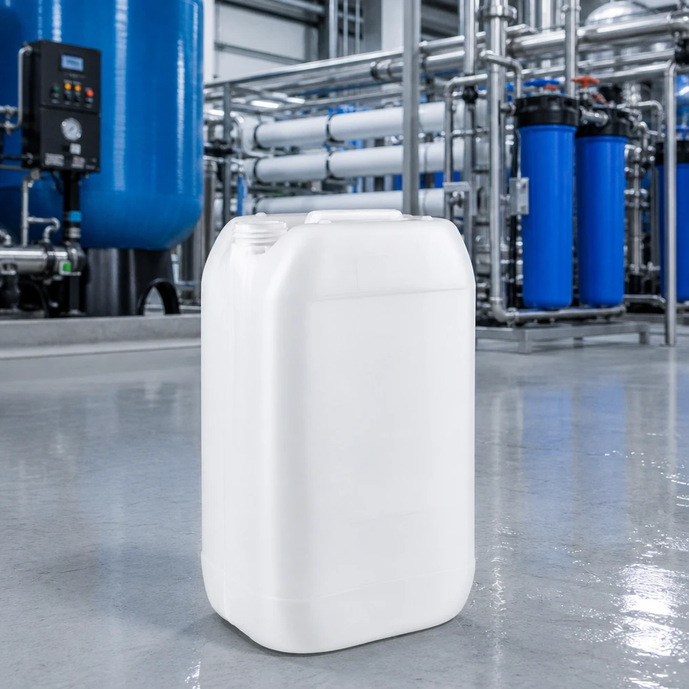 Kanystr 15 litrů bez uzávěru Vielseitiger weißer 15 Liter Chemikalienkanister ohne Verschluss für gewerbliche Wasseraufbereitung