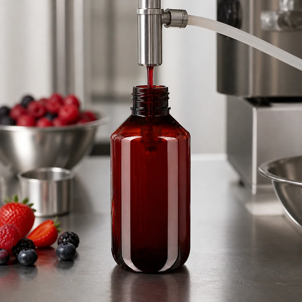 Braune PET Flasche 200ml mit schmalem Schraubhals für präzise Dispenserpumpe geeignet
