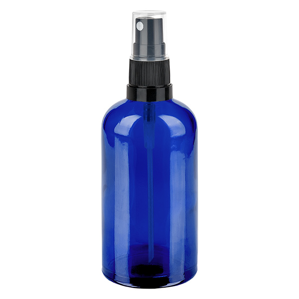 100ml lahvička s rozprašovačem černá černá/průhledný standardní uzávěr BlueLine UT18/100 100ml lahvička s rozprašovačem černá černá/průhledný standardní uzávěr BlueLine UT18/100