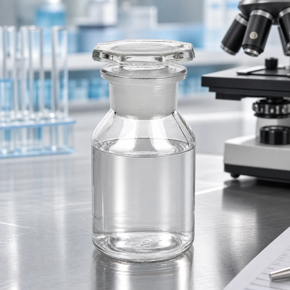 Lahvička se strmým hrdlem 50 ml čirá skleněná zátka se širokým hrdlem Steilbrustflasche 50ml transparent Weithals mit konischem Glasstopfen für präzise Laborarbeit