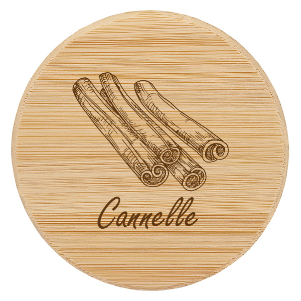 Couvercle en bois &quot;Cannelle&quot; pro WECK RR60