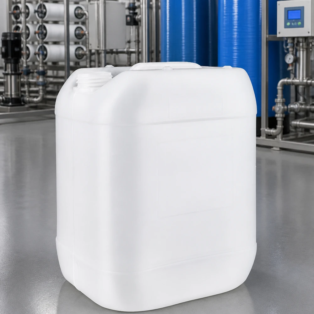 Kanystr 20 litrů bez uzávěru Rechteckiger UN-Kanister 20 Liter ohne Verschluss mit verstärkter Wandstruktur aus PE