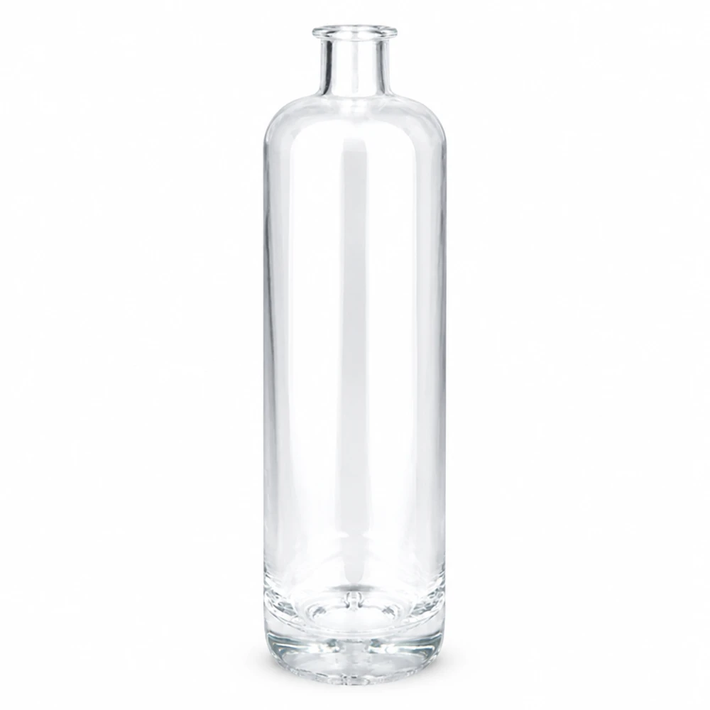 700ml Glasflasche Ella transparent ohne Verschluss UNiTWIST leer stehend auf weißem Hintergrund