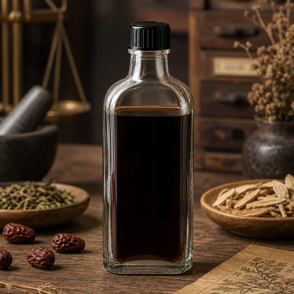 100 ml čirý šroubovací uzávěr Meplat s těsnicím diskem LKD Transparente Meplat Flasche 100ml mit schwarzem Kunststoffdeckel zwischen Naturheilmitteln und Kräutern