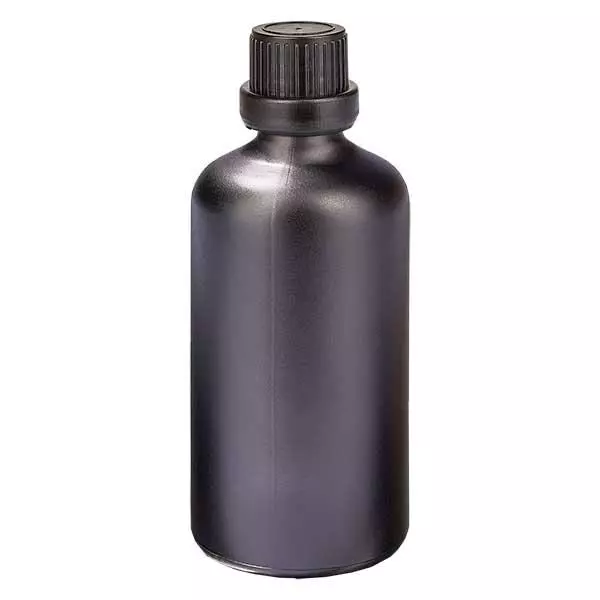 100ml láhev 11mm šroubovací uzávěr s tamper-evidentním uzávěrem BlackL. UT18/100 100ml láhev 11mm šroubovací uzávěr s tamper-evidentním uzávěrem BlackL. UT18/100