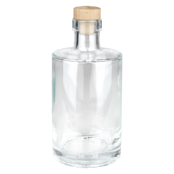 350ml Glasflasche "Galileo" mit Holzgriffkorken UNiTWIST®