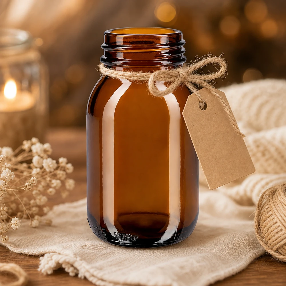 125ml láhev se širokým hrdlem z jantarového skla Handliche 125ml Braunglasflasche mit Weithals für vielseitige Anwendungen
