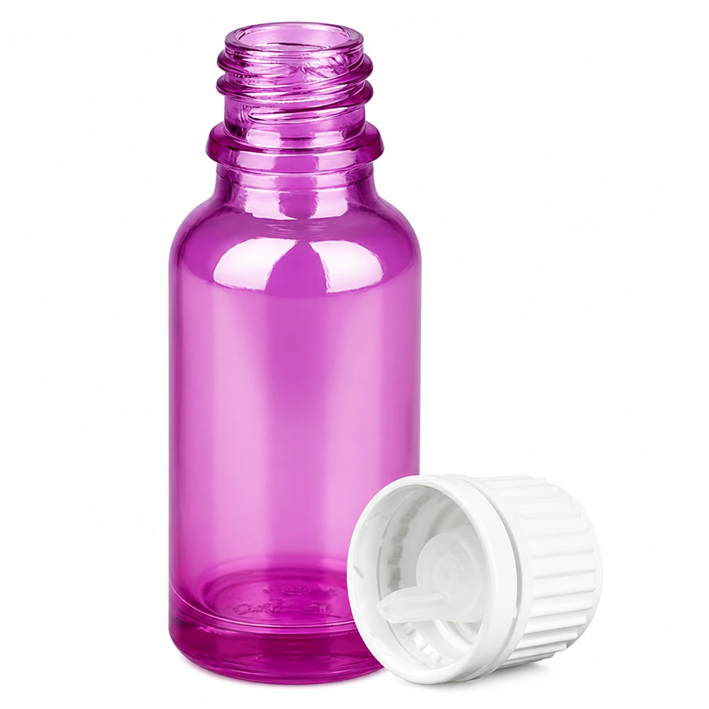 20ml PurpleLine Glasflasche lila mit Tropfer für präzise Anwendung von Flüssigkeiten