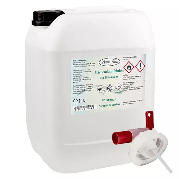 Náplň pro dezinfekci povrchů 20L Doktor-Klaus Náplň pro dezinfekci povrchů 20L Doktor-Klaus