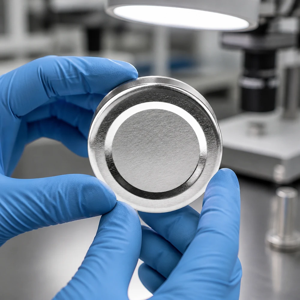 Laboratorní kontrola 58 mm BasicSeal víčko stříbrné TO58deep UNiTWIST kontrola kvality rukavice