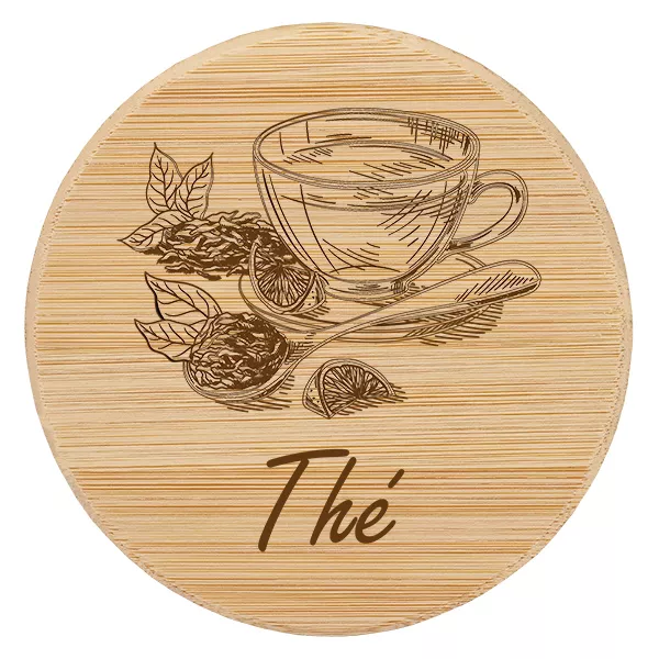 Couvercle en bois "Thé" pour WECK RR100 Couvercle en bois "Thé" pour WECK RR100