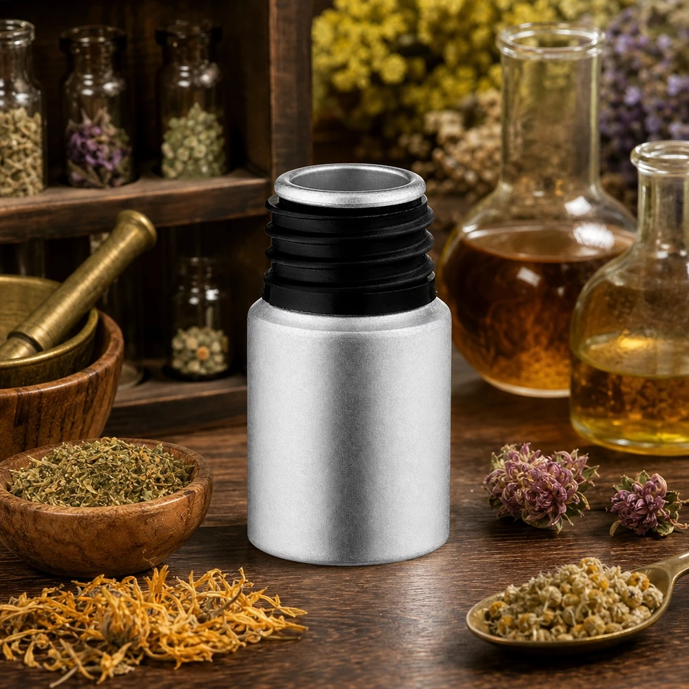 10ml mořená hliníková láhev s uzávěrem Robuste 10ml Aluminiumflasche mit gebeizter Finish für langlebige Produktlagerung