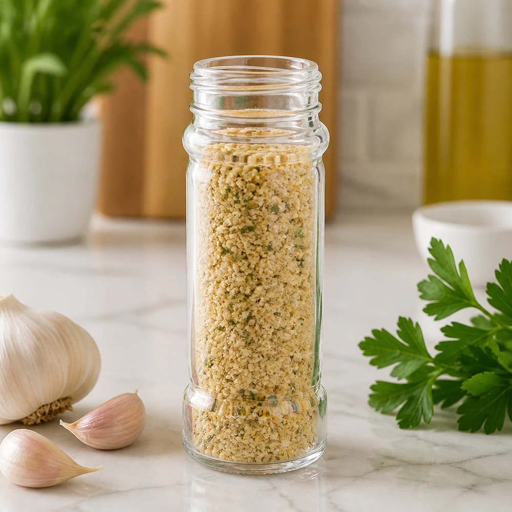 Sklenice na sůl/koření Mary 100 ml, závit 41 mm z čirého skla Kleines Gewürzglas Mary 100ml Füllmenge ideal für Kräutersalz und Gewürzmischungen
