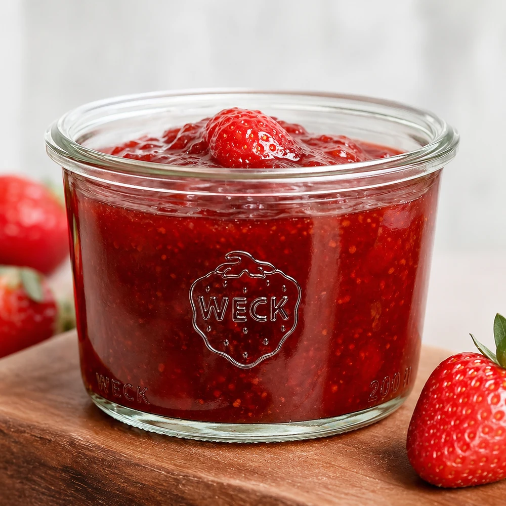 200ml zavařovací sklenice WECK RR80 se silikonovým silikonem - silikonová sklenice se silikonovým silikonem.