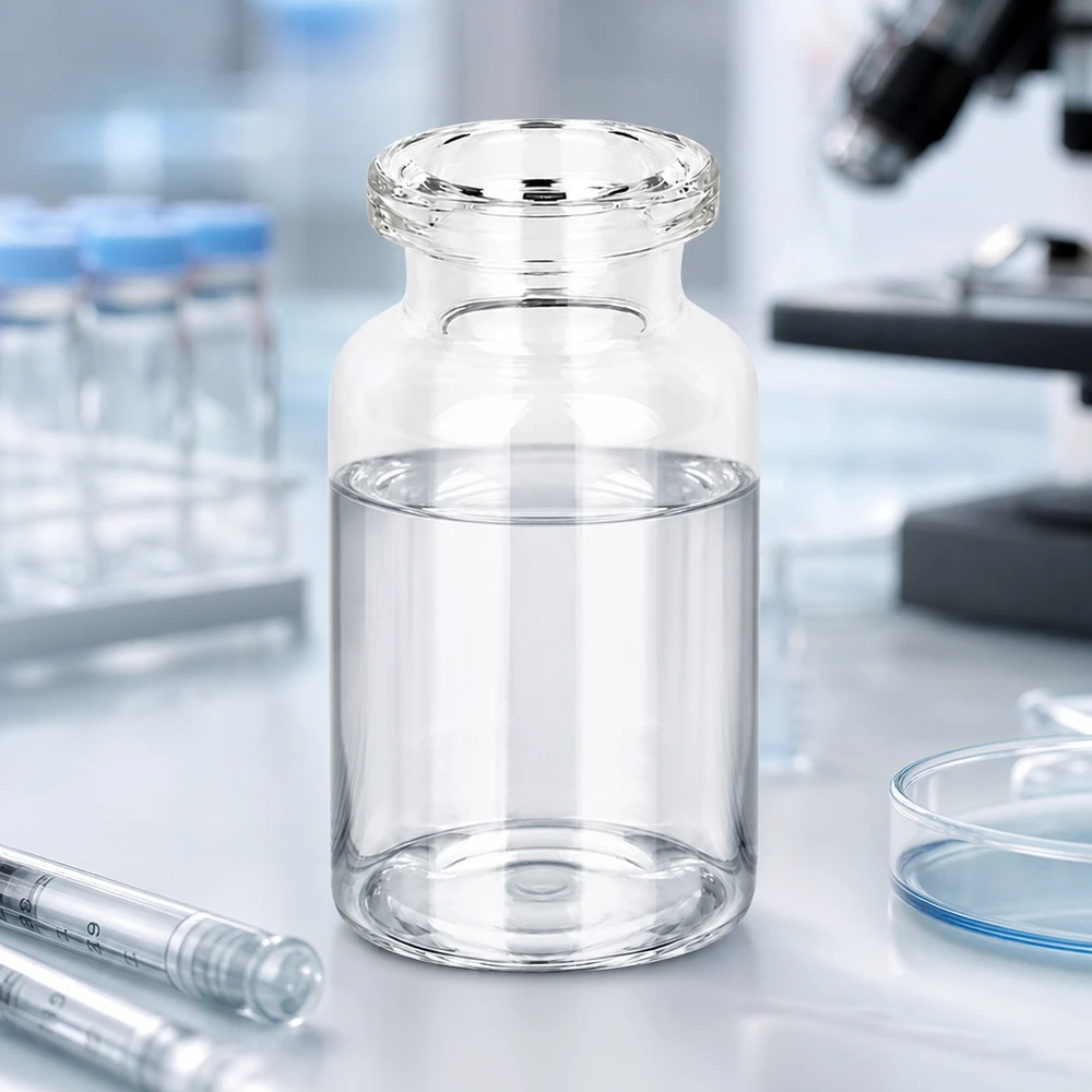 Injekční láhev z čirého skla 10ml Hochreines Klarglas Fläschchen 10ml mit glänzender Oberfläche für pharmazeutische Abfüllprozesse