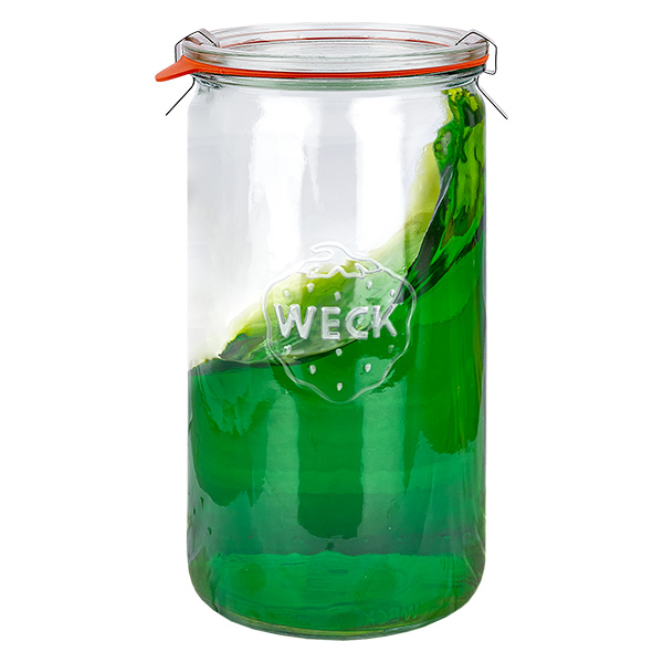 Sada 6 zavařovacích sklenic Weck 1590ml válcových sklenic, 1,5l sklenice. Sada 6 zavařovacích sklenic Weck 1590ml válcových sklenic, 1,5l sklenice.