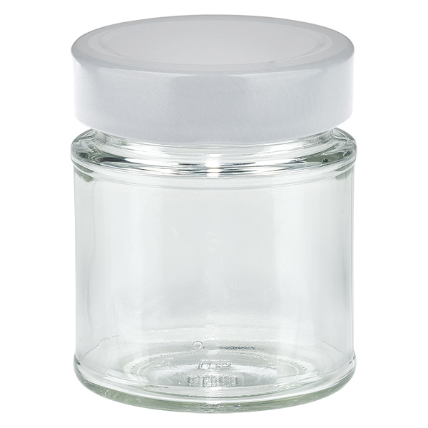 154ml kulat&#225; sklenice + v&#237;&#269;ko BasicSeal b&#237;l&#233; hlubok&#233; UNiTWIST