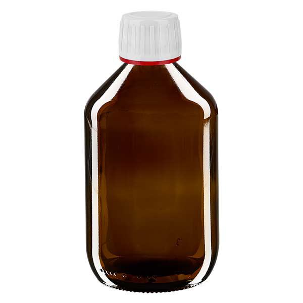 500ml lahvička na léky hnědá, uzávěr bílý s kroužkem proti neoprávněné manipulaci červený ApoGlas. 500ml lahvička na léky hnědá, uzávěr bílý s kroužkem proti neoprávněné manipulaci červený ApoGlas.