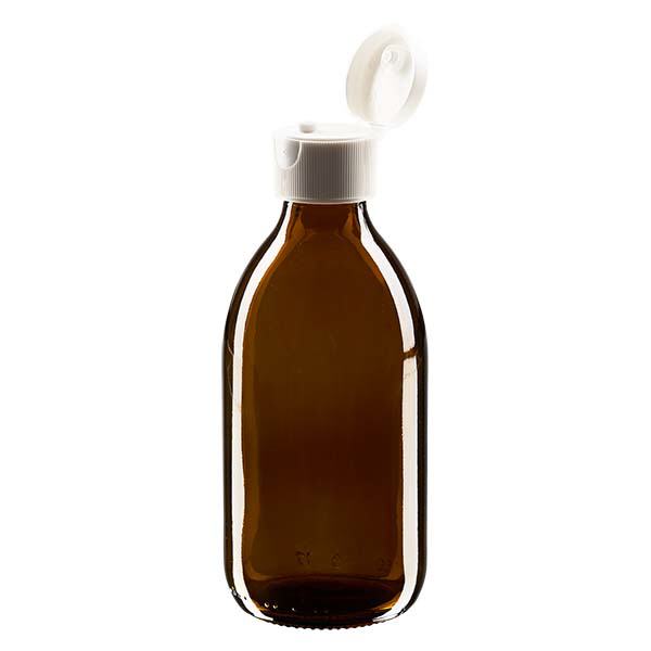 250ml lahvička na léky hnědá, s flip-top uzávěrem ApoGlas 250ml lahvička na léky hnědá, s flip-top uzávěrem ApoGlas