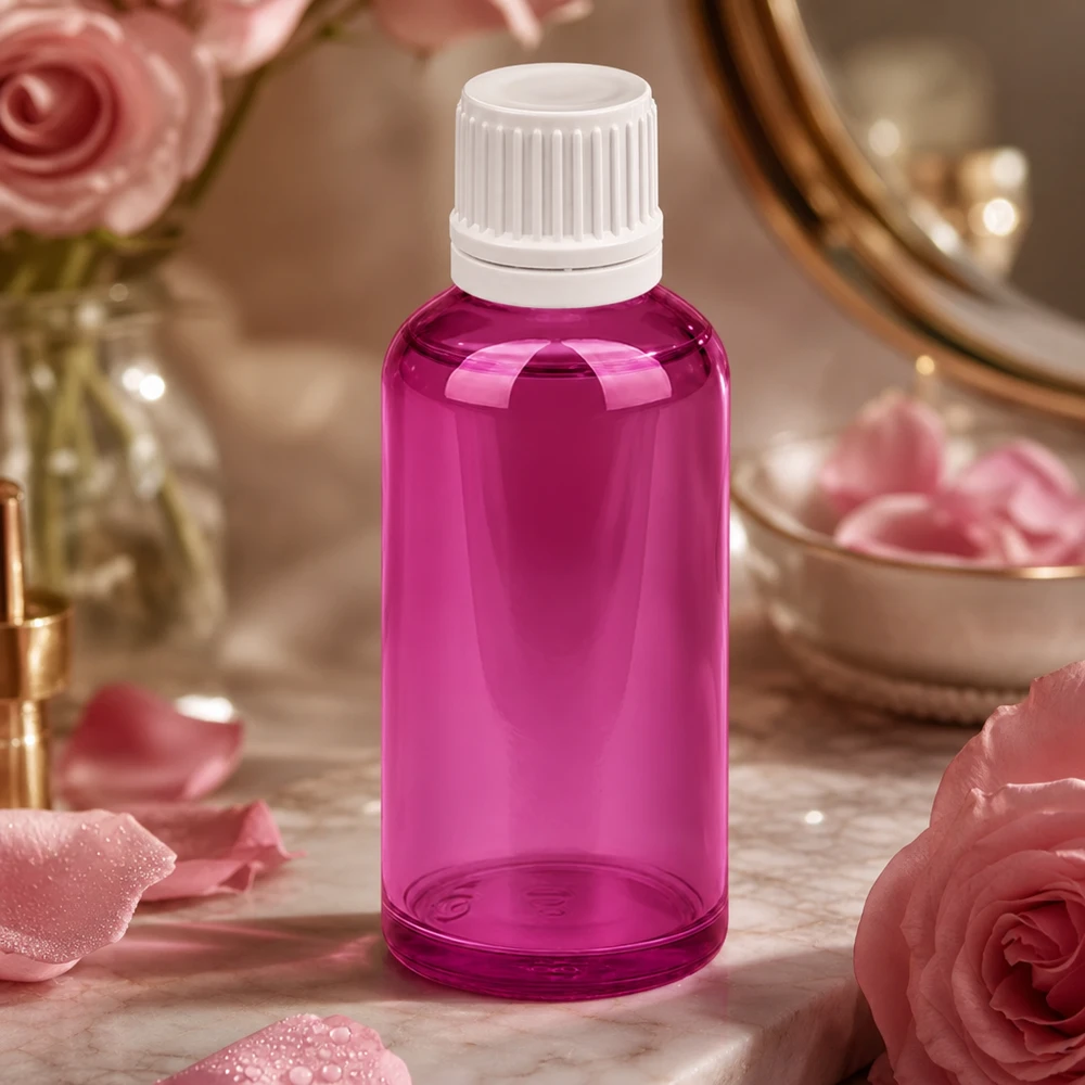 Violette 50ml Flasche mit Tropfeinsatz 0.7mm ideal für Seren und Tinkturen