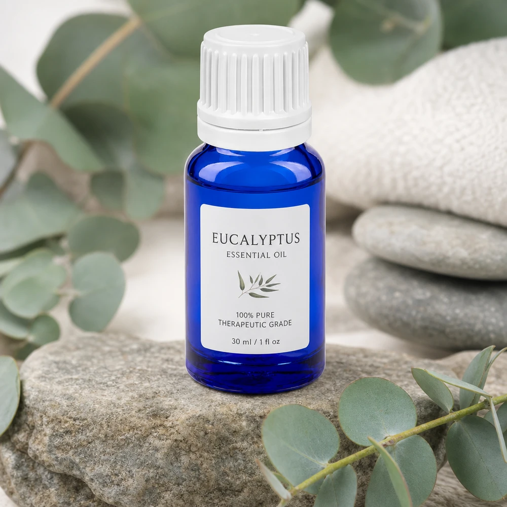10ml Tropfspender aus blauem Glas mit weißer Kappe ideal für Dosierung kleiner Mengen