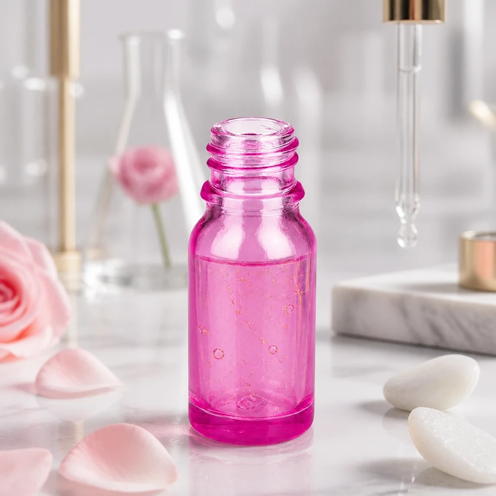 10ml Glasflasche PurpleLine UT18/10 UNiTWIST in Violett für präzise Dosierung von Wirkstoffen