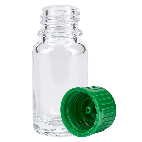 10ml lahvička 11mm šroubovací uzávěr zelená Standard ClearLine UT18/10 10ml lahvička 11mm šroubovací uzávěr zelená Standard ClearLine UT18/10