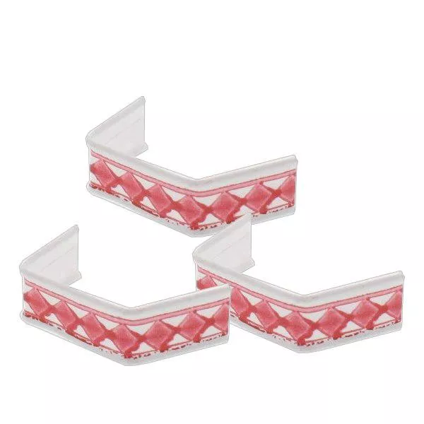 Spojovací páska U-clip červená/bílá (balení 100 ks) 40 mm