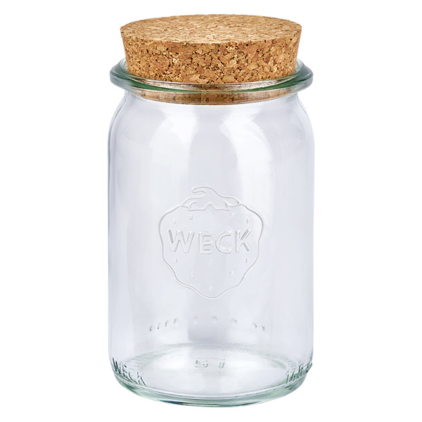 145ml v&#225;lcov&#225; sklenice WECK RR40 s korkem p&#345;&#237;rodn&#237;