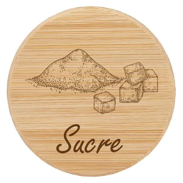 Couvercle en bois &quot;sucre&quot; pour WECK RR100