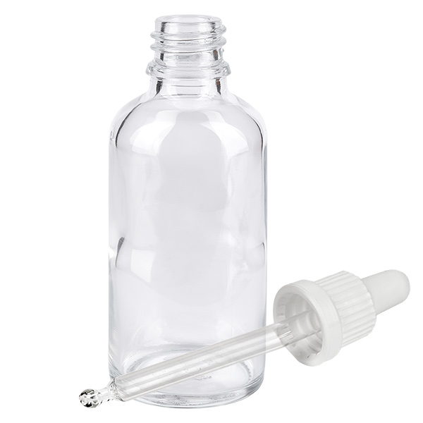 50ml pipetovací lahvička bílá s uzávěrem proti neoprávněné manipulaci ClearLine UT18/50