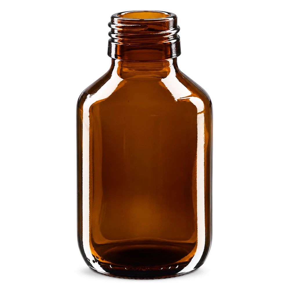 ApoGlas Flasche 100ml braun für pharmazeutische Zwecke ohne PP28 Deckel