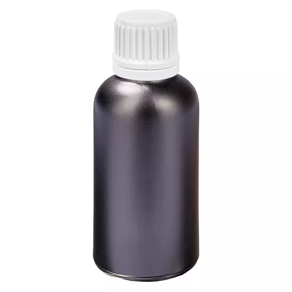 30ml láhev 11mm šroubovací uzávěr bílý uzávěr s ochranou proti manipulaci BlackLine UT18/30