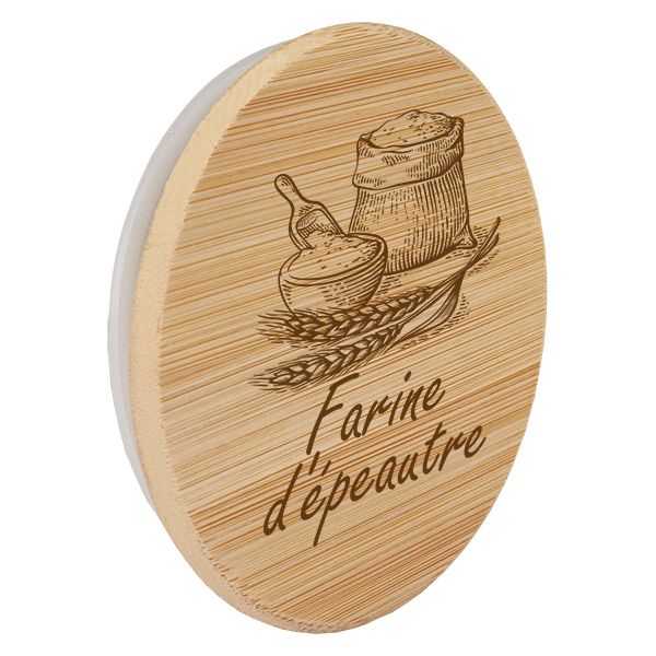 Couvercle en bois "farine d'épeautre" pro WECK RR100 Couvercle en bois "farine d'épeautre" pro WECK RR100
