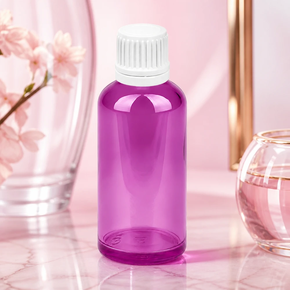 50ml lahvička s kapátkem 0,7mm bílé sklo Originality šroubovací uzávěr PurpleLine UT18/50 Professionelle 50ml Violett-Tropfflasche mit millimetergenauer 0.7mm Öffnung für Präzisionsanwendungen
