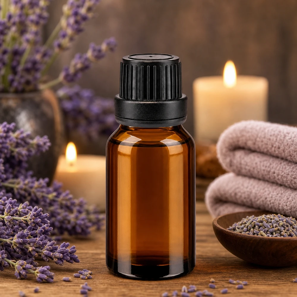 Lékárenská lahvička hnědá 15ml se šroubovacím uzávěrem černá s nepropustným uzávěrem Kompakte Tropfflasche 15ml Braunglas schwarzer Schraubverschluss mit Originalitätsverschluss