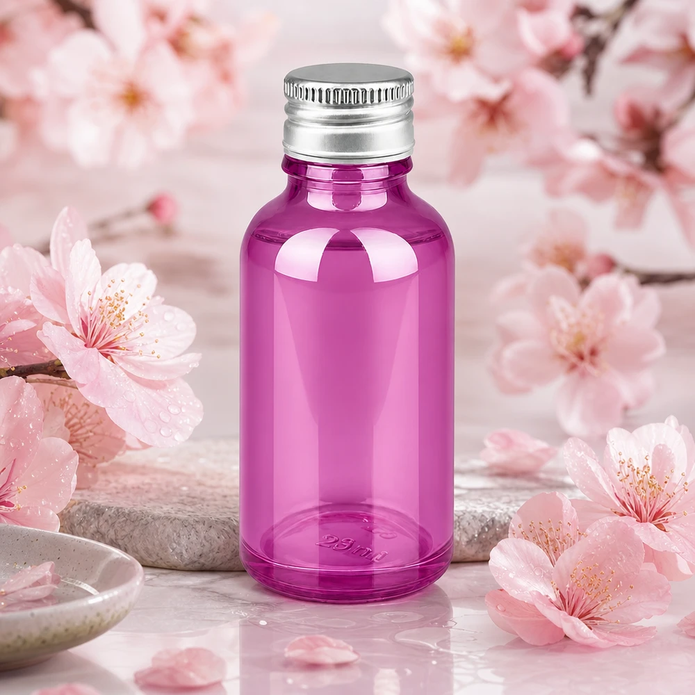 Premium 30ml Flasche in Violett mit lichtundurchlässigem Glas zum Schutz vor UV-Strahlung