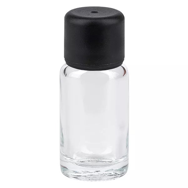 10ml lahvička 6mm šroubovací uzávěr černá Standard ClearLine UT18/10 10ml lahvička 6mm šroubovací uzávěr černá Standard ClearLine UT18/10