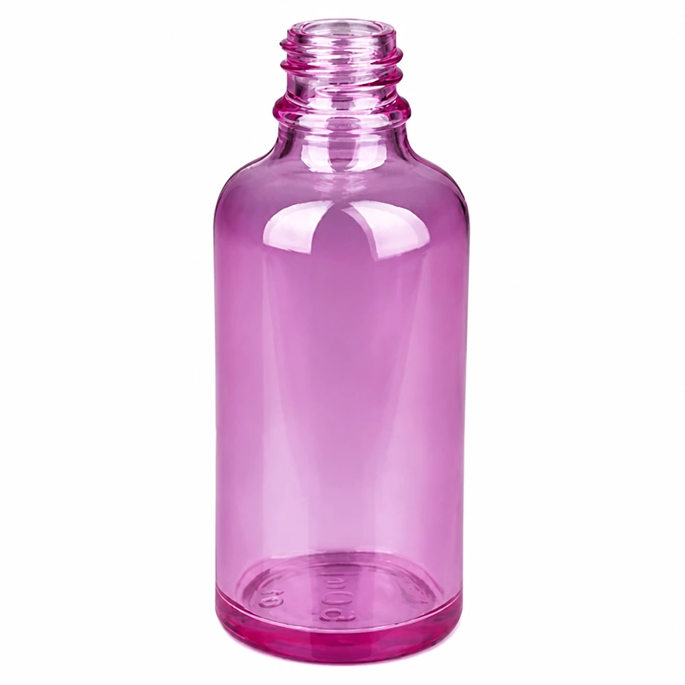 Handliche 50ml Glassprayflasche in Magenta für präzise Dosierung von Flüssigkeiten