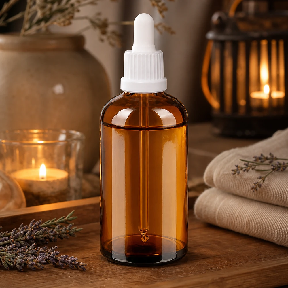 100ml pipetovací láhev bílá s pojistným uzávěrem BrownLine UT18/100 Premium Glasflasche 100ml mit Pipettenaufsatz optimal für Laboranwendungen geeignet