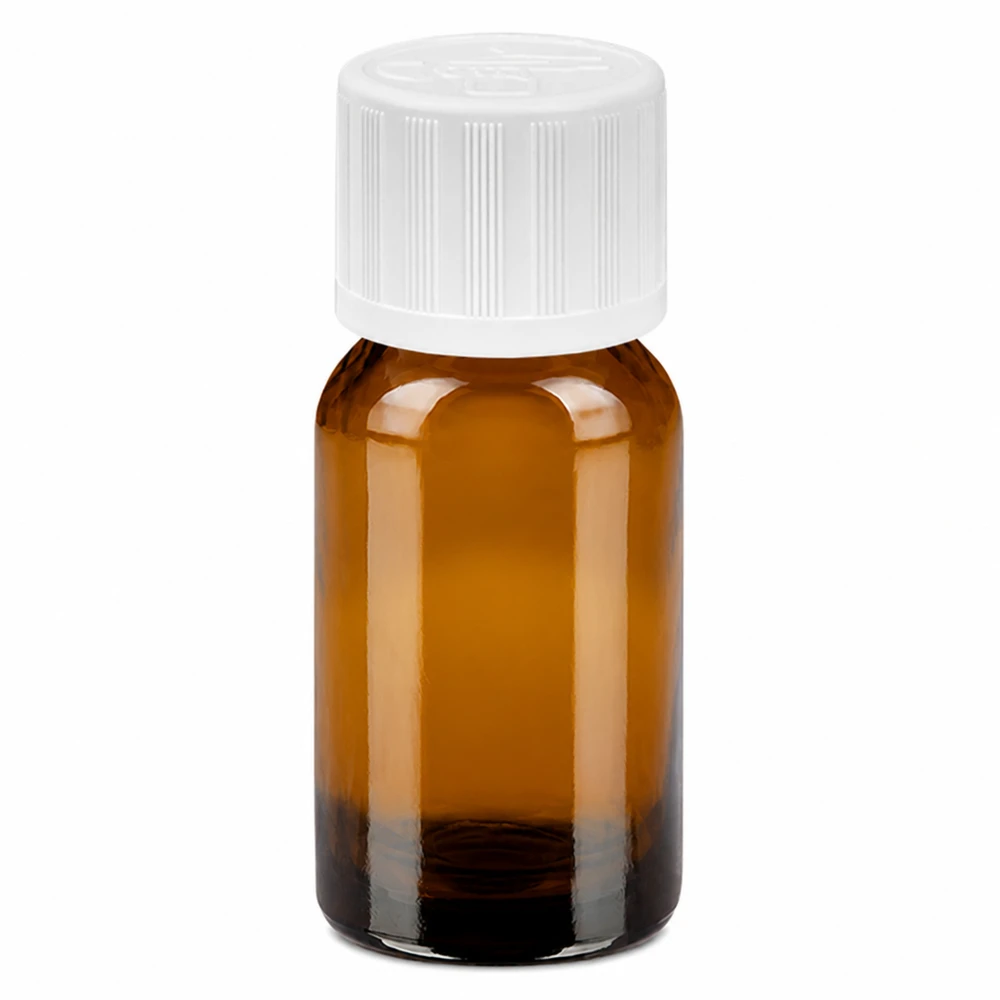10ml láhev 11mm šroubovací uzávěr bílý standardní dětská pojistka BrownLine UT18/10 Präzise 10ml Glasflasche mit BrownLine Beschichtung und Standardgewinde für professionelle Nutzung