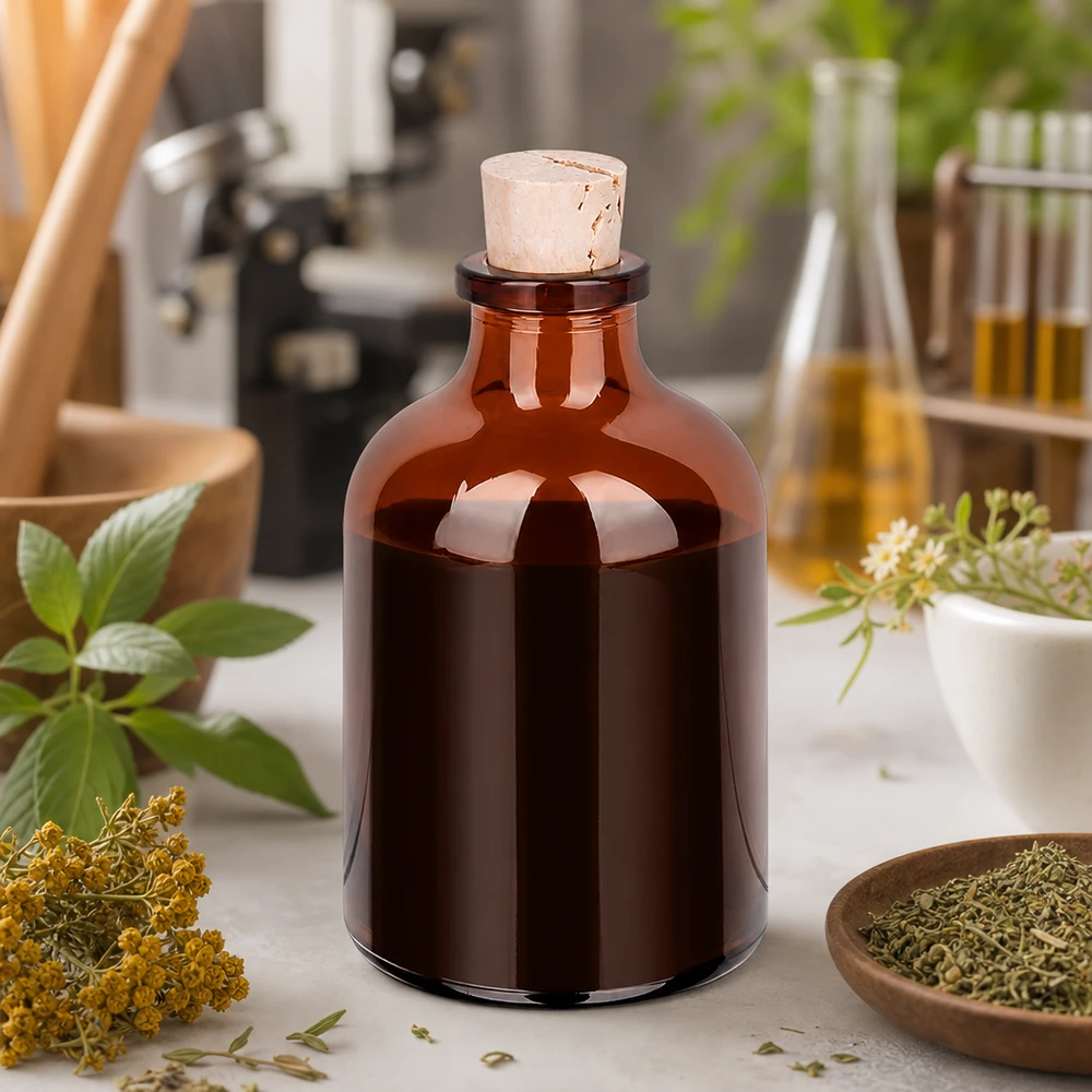 Kompakte Braunglasflasche mit Korken 11/14mm für Tinkturen und Aromatherapie