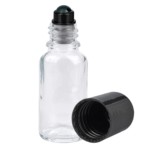 20ml roll-on lahvička černá standardní uzávěr ClearLine UT18/20