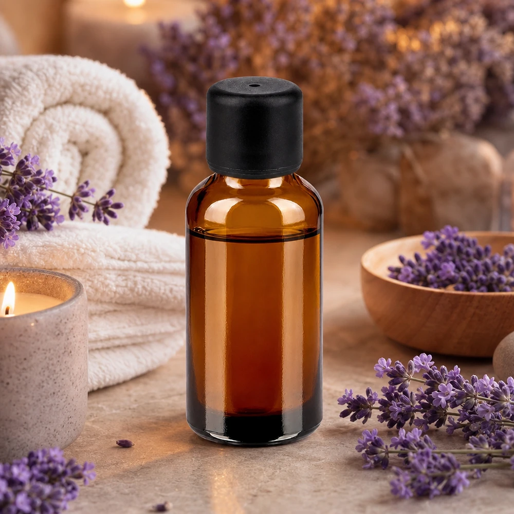 Praktische 30ml Braunglasflasche mit schwarzem Verschluss für DIY-Kosmetik und Mischungen